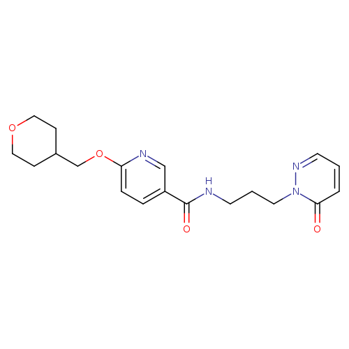 6-[(oxan-4-yl)methoxy]-N-[3-(6-oxo-1,6-dihydropyridazin-1-yl)propyl]pyridine-3-carboxamide