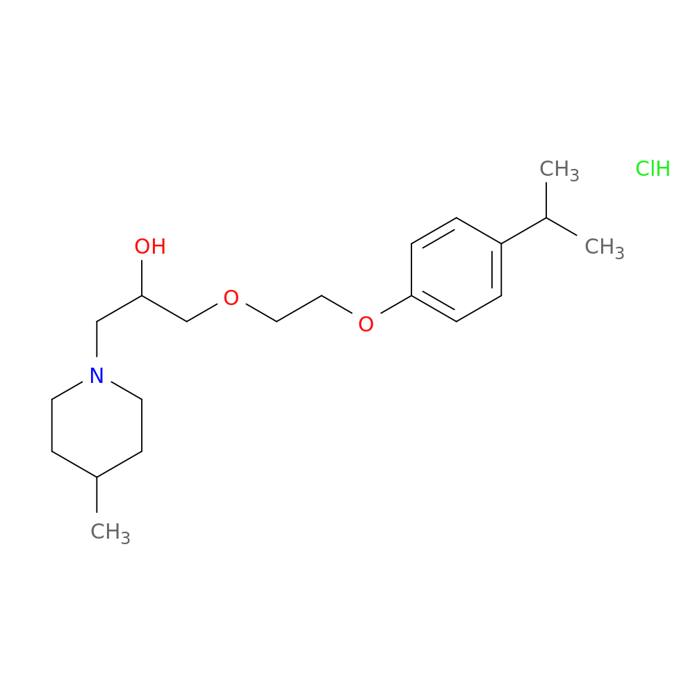 1-(4-methylpiperidin-1-yl)-3-{2-[4-(propan-2-yl)phenoxy]ethoxy}propan-2-ol hydrochloride
