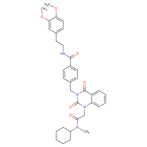 4-[(1-{[cyclohexyl(methyl)carbamoyl]methyl}-2,4-dioxo-1,2,3,4-tetrahydroquinazolin-3-yl)methyl]-N-[2-(3,4-dimethoxyphenyl)ethyl]benzamide