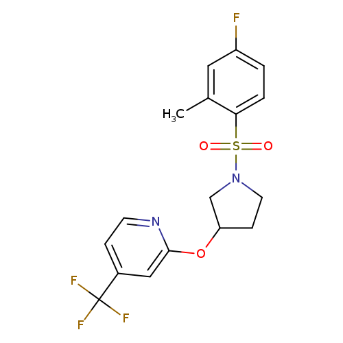 2-{[1-(4-fluoro-2-methylbenzenesulfonyl)pyrrolidin-3-yl]oxy}-4-(trifluoromethyl)pyridine