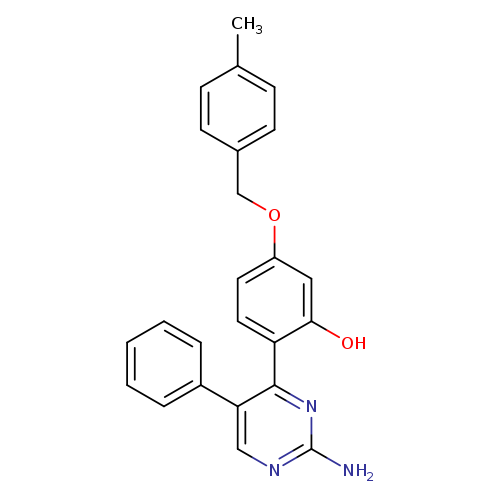 2-(2-amino-5-phenylpyrimidin-4-yl)-5-[(4-methylphenyl)methoxy]phenol
