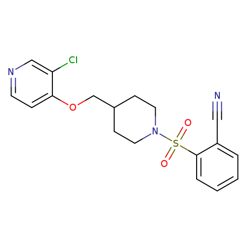 2-[(4-{[(3-chloropyridin-4-yl)oxy]methyl}piperidin-1-yl)sulfonyl]benzonitrile