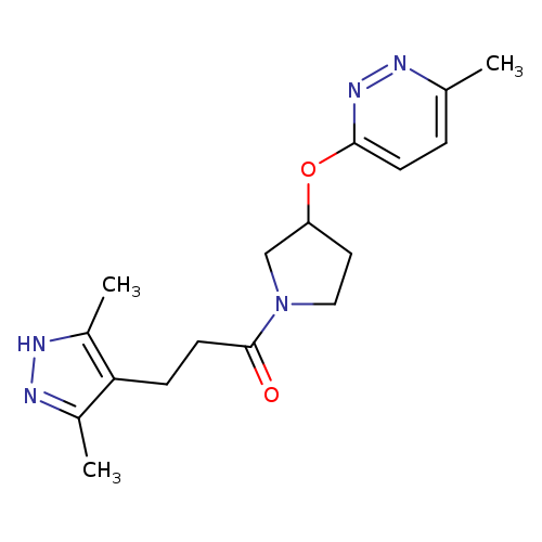 3-(3,5-dimethyl-1H-pyrazol-4-yl)-1-{3-[(6-methylpyridazin-3-yl)oxy]pyrrolidin-1-yl}propan-1-one