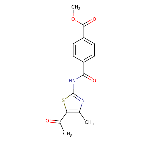methyl 4-[(5-acetyl-4-methyl-1,3-thiazol-2-yl)carbamoyl]benzoate