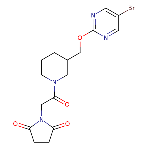 1-[2-(3-{[(5-bromopyrimidin-2-yl)oxy]methyl}piperidin-1-yl)-2-oxoethyl]pyrrolidine-2,5-dione