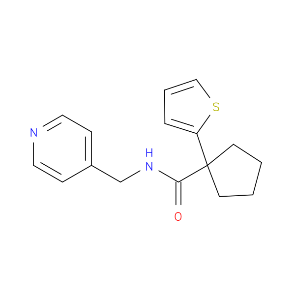 N-[(pyridin-4-yl)methyl]-1-(thiophen-2-yl)cyclopentane-1-carboxamide