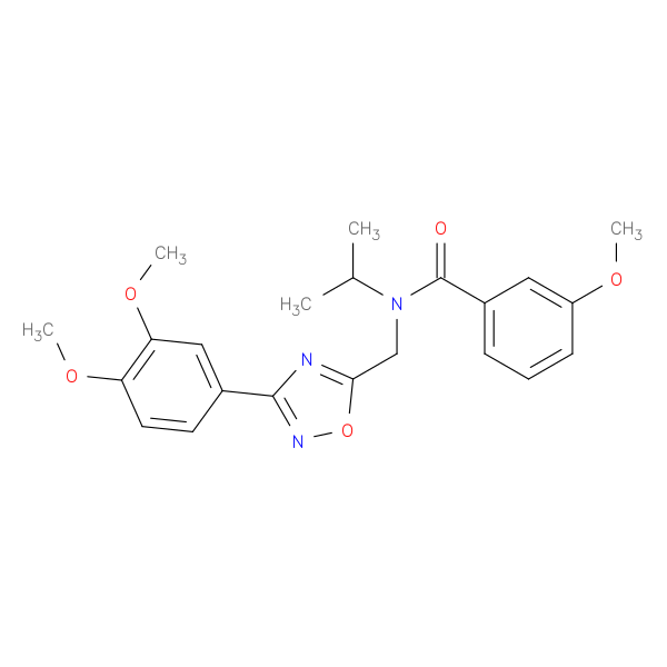 N-{[3-(3,4-dimethoxyphenyl)-1,2,4-oxadiazol-5-yl]methyl}-N-isopropyl-3-methoxybenzamide