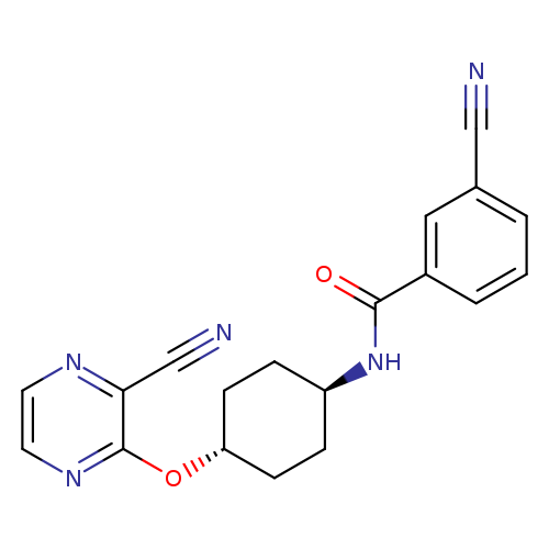 3-cyano-N-[(1r,4r)-4-[(3-cyanopyrazin-2-yl)oxy]cyclohexyl]benzamide