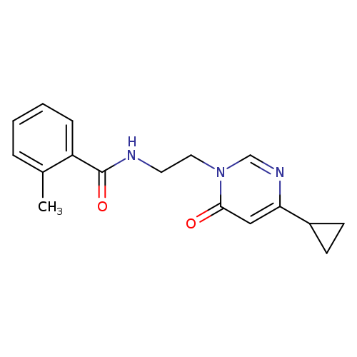 N-[2-(4-cyclopropyl-6-oxo-1,6-dihydropyrimidin-1-yl)ethyl]-2-methylbenzamide