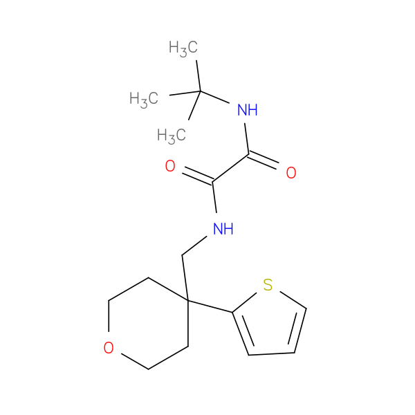 N-tert-butyl-N'-{[4-(thiophen-2-yl)oxan-4-yl]methyl}ethanediamide
