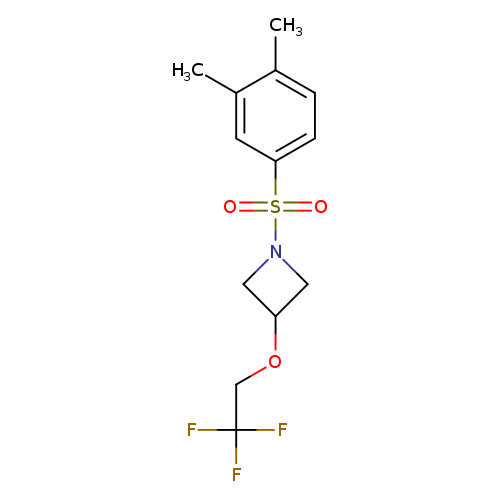 1-(3,4-dimethylbenzenesulfonyl)-3-(2,2,2-trifluoroethoxy)azetidine