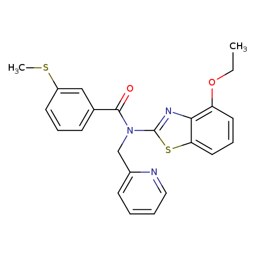 N-(4-ethoxy-1,3-benzothiazol-2-yl)-3-(methylsulfanyl)-N-[(pyridin-2-yl)methyl]benzamide