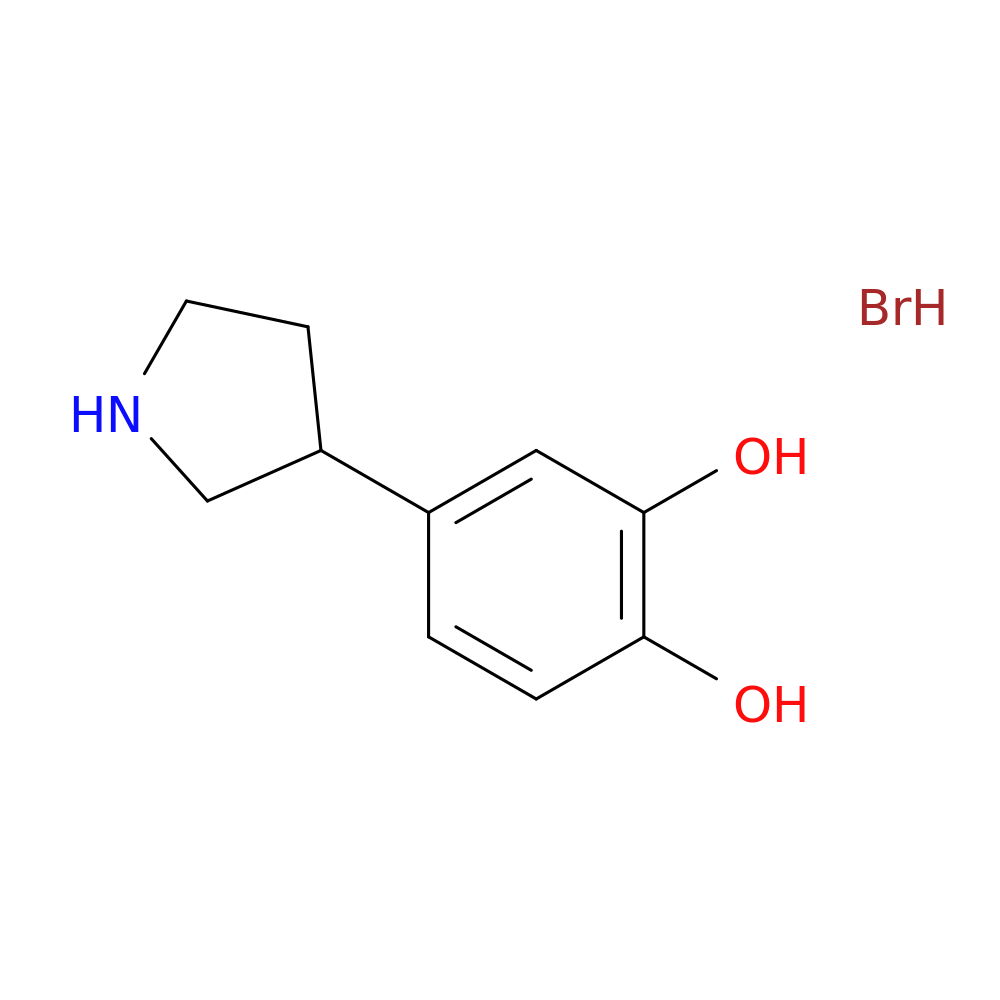 4-(pyrrolidin-3-yl)benzene-1,2-diol hydrobromide