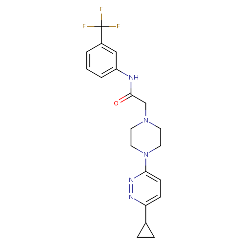 2-[4-(6-cyclopropylpyridazin-3-yl)piperazin-1-yl]-N-[3-(trifluoromethyl)phenyl]acetamide