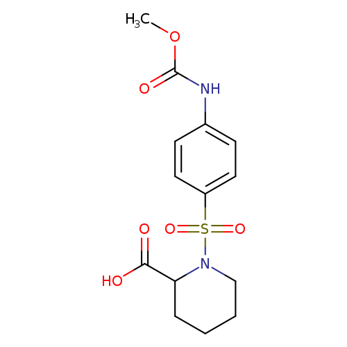 1-({4-[(Methoxycarbonyl)amino]phenyl}sulfonyl)piperidine-2-carboxylic acid