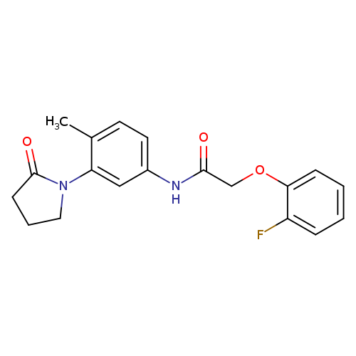 2-(2-fluorophenoxy)-N-[4-methyl-3-(2-oxopyrrolidin-1-yl)phenyl]acetamide