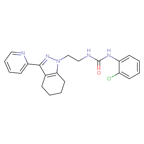 1-(2-chlorophenyl)-3-{2-[3-(pyridin-2-yl)-4,5,6,7-tetrahydro-1H-indazol-1-yl]ethyl}urea