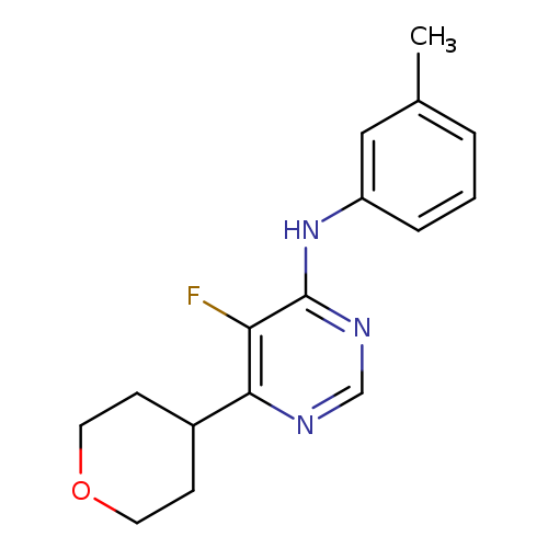 5-fluoro-N-(3-methylphenyl)-6-(oxan-4-yl)pyrimidin-4-amine