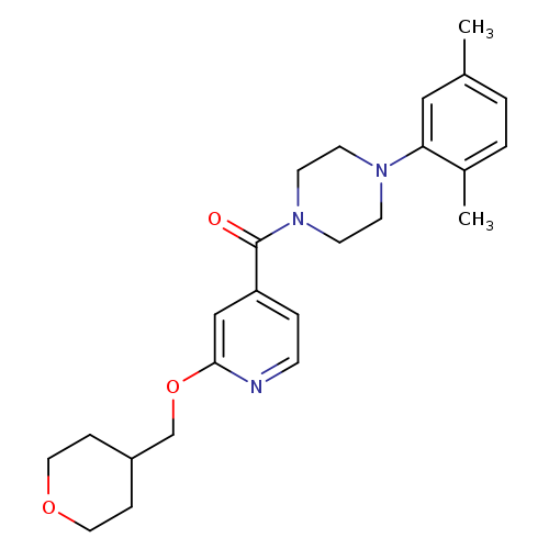 1-(2,5-dimethylphenyl)-4-{2-[(oxan-4-yl)methoxy]pyridine-4-carbonyl}piperazine