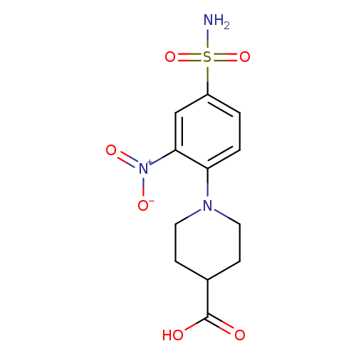 1-(2-nitro-4-sulfamoylphenyl)piperidine-4-carboxylic acid
