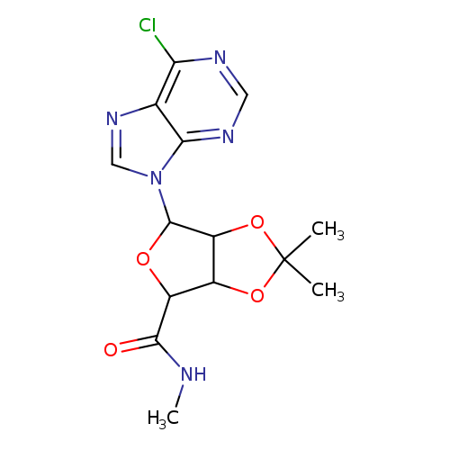 1-(6-Chloro-9H-purin-9-yl)-1-deoxy-N-methyl-2,3-O-isopropylidene-beta-D-ribofuranuronamide