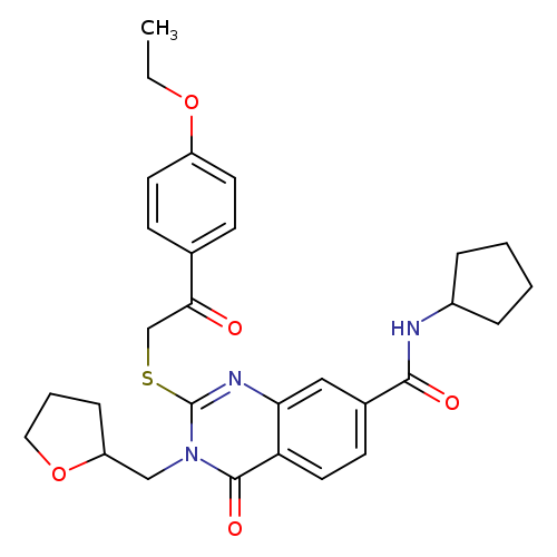 N-cyclopentyl-2-{[2-(4-ethoxyphenyl)-2-oxoethyl]sulfanyl}-4-oxo-3-[(oxolan-2-yl)methyl]-3,4-dihydroquinazoline-7-carboxamide