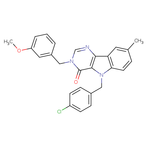 5-[(4-chlorophenyl)methyl]-3-[(3-methoxyphenyl)methyl]-8-methyl-3H,4H,5H-pyrimido[5,4-b]indol-4-one