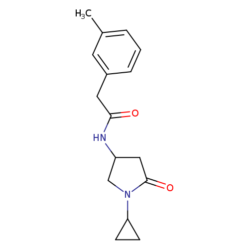 N-(1-cyclopropyl-5-oxopyrrolidin-3-yl)-2-(3-methylphenyl)acetamide