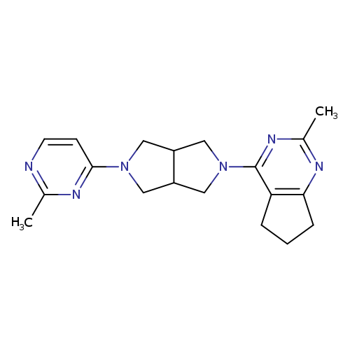 2-methyl-4-(5-{2-methyl-5H,6H,7H-cyclopenta[d]pyrimidin-4-yl}-octahydropyrrolo[3,4-c]pyrrol-2-yl)pyrimidine