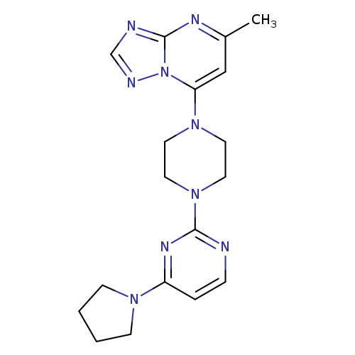 2-(4-{5-methyl-[1,2,4]triazolo[1,5-a]pyrimidin-7-yl}piperazin-1-yl)-4-(pyrrolidin-1-yl)pyrimidine