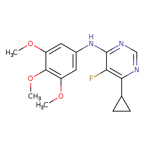 6-cyclopropyl-5-fluoro-N-(3,4,5-trimethoxyphenyl)pyrimidin-4-amine