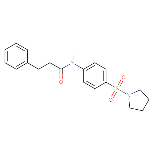 3-phenyl-N-[4-(pyrrolidin-1-ylsulfonyl)phenyl]propanamide
