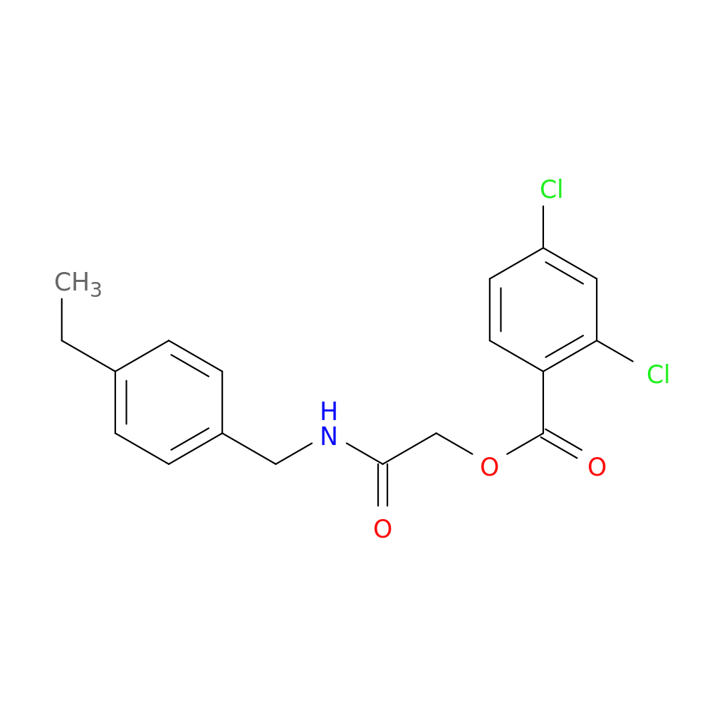 {[(4-ethylphenyl)methyl]carbamoyl}methyl 2,4-dichlorobenzoate