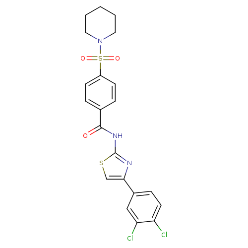 N-[4-(3,4-dichlorophenyl)-1,3-thiazol-2-yl]-4-(piperidine-1-sulfonyl)benzamide