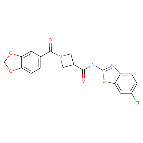 1-(2H-1,3-benzodioxole-5-carbonyl)-N-(6-chloro-1,3-benzothiazol-2-yl)azetidine-3-carboxamide