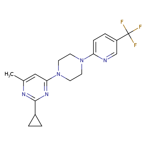 2-cyclopropyl-4-methyl-6-{4-[5-(trifluoromethyl)pyridin-2-yl]piperazin-1-yl}pyrimidine