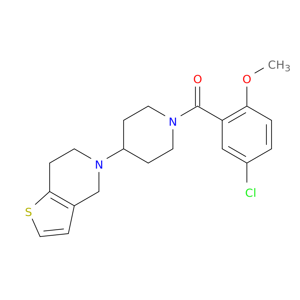 1-(5-chloro-2-methoxybenzoyl)-4-{4H,5H,6H,7H-thieno[3,2-c]pyridin-5-yl}piperidine