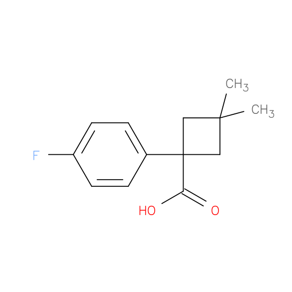 1-(4-fluorophenyl)-3,3-dimethylcyclobutane-1-carboxylic acid