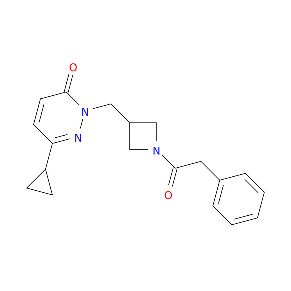 6-cyclopropyl-2-{[1-(2-phenylacetyl)azetidin-3-yl]methyl}-2,3-dihydropyridazin-3-one