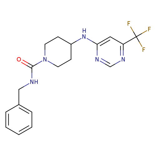 N-benzyl-4-{[6-(trifluoromethyl)pyrimidin-4-yl]amino}piperidine-1-carboxamide