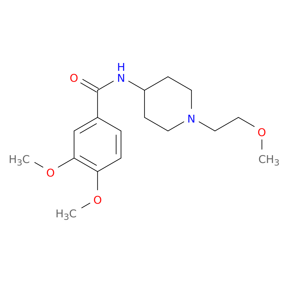 3,4-dimethoxy-N-[1-(2-methoxyethyl)piperidin-4-yl]benzamide