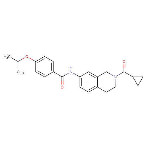 N-(2-cyclopropanecarbonyl-1,2,3,4-tetrahydroisoquinolin-7-yl)-4-(propan-2-yloxy)benzamide