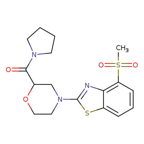 4-methanesulfonyl-2-[2-(pyrrolidine-1-carbonyl)morpholin-4-yl]-1,3-benzothiazole