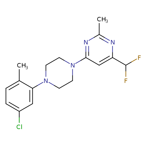 4-[4-(5-chloro-2-methylphenyl)piperazin-1-yl]-6-(difluoromethyl)-2-methylpyrimidine