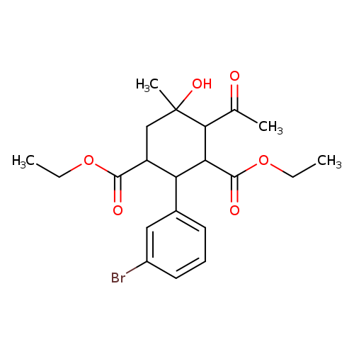 1,3-diethyl 4-acetyl-2-(3-bromophenyl)-5-hydroxy-5-methylcyclohexane-1,3-dicarboxylate