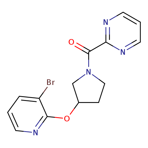 2-{3-[(3-bromopyridin-2-yl)oxy]pyrrolidine-1-carbonyl}pyrimidine