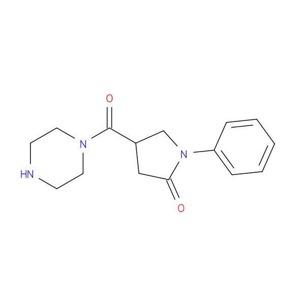 1-phenyl-4-(piperazine-1-carbonyl)pyrrolidin-2-one hydrochloride