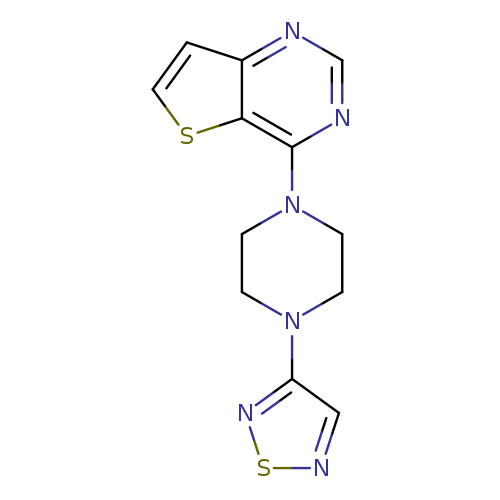 1-(1,2,5-thiadiazol-3-yl)-4-{thieno[3,2-d]pyrimidin-4-yl}piperazine