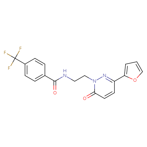 N-{2-[3-(furan-2-yl)-6-oxo-1,6-dihydropyridazin-1-yl]ethyl}-4-(trifluoromethyl)benzamide