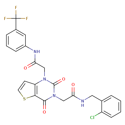 N-[(2-chlorophenyl)methyl]-2-[2,4-dioxo-1-({[3-(trifluoromethyl)phenyl]carbamoyl}methyl)-1H,2H,3H,4H-thieno[3,2-d]pyrimidin-3-yl]acetamide